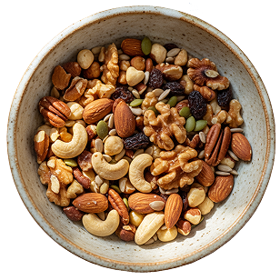 Schaal met noten